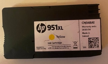 HP WKŁAD TUSZ 951XL YELLOW CN048A ORYGINAŁ PUSTY