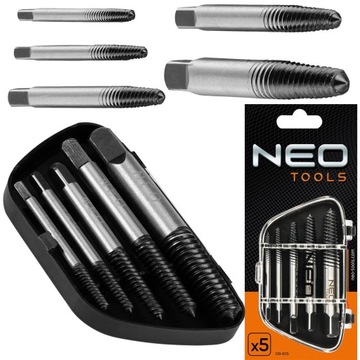 NEO 5 ШТ. ОТВЕРТКИ ДЛЯ СЛОМАННЫХ ПОВРЕЖДЕННЫХ ВИНТОВ M3-M18 09-615