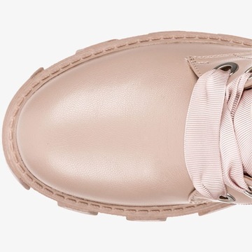 БОТИНКИ ЖЕНСКИЕ НА ПЛАТФОРМЕ С ЖЕМЧУГОМ, ЛЕНТА 41