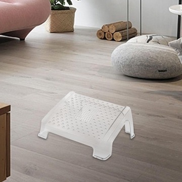 Подставка для ног под столом Многофункциональный наклоняемый табурет с функцией массажа, белый