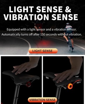 Интеллектуальный задний велосипедный фонарь Towild f.