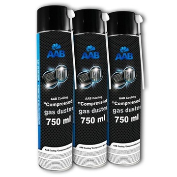 3x AAB COOLING SPRĘŻONE POWIETRZE 750ml + 6x RURKA