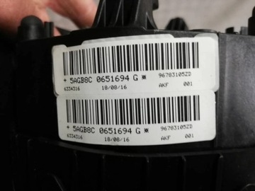 AIRBAG ŘIDIČE ULOŽENÍ PEUGEOT 308 T9 96783105ZD