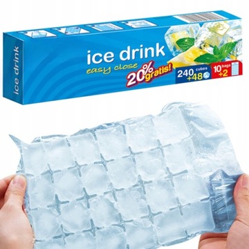 WORECZKI DO LODU SAMOZAMYKAJĄCE DUŻE KOSTKI