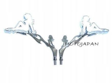 MOTOJAPAN - ХРОМИРОВАННЫЕ ЗЕРКАЛА ДЛЯ ЧОППЕРОВ - СТИЛЬ ДЕВУШКИ