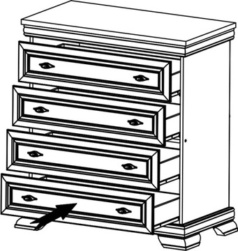 КОРА КК2 комод, сосна Андерсен, МЕБЕЛЬНОЕ СТЕКЛО, БЕСПЛАТНО