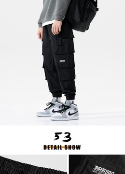 Men Sweatpants Hip Hop Streetwear Cargo Pants Spri