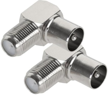 PRZEJŚCIÓWKA WTYK ANTENOWY - GNIAZDO F KĄTOWA 2597