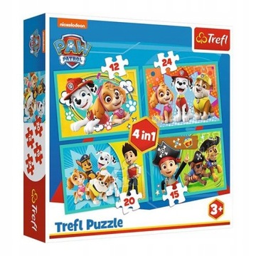 Trefl Puzzle 4w1 Psi Patrol Wesoła Ekipa