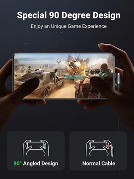 Кабель USB-C — USB-A 2.0 угловой UGREEN US176 3A 3м