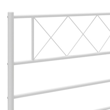 Металлический каркас кровати с изголовьем и изножьем, белый, 120х190 см Lumarko!