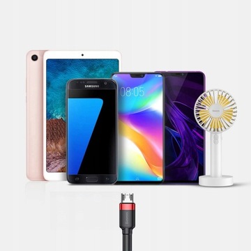 Прочный кабель Micro-USB BASEUS, двусторонняя вилка, 2,4 А.