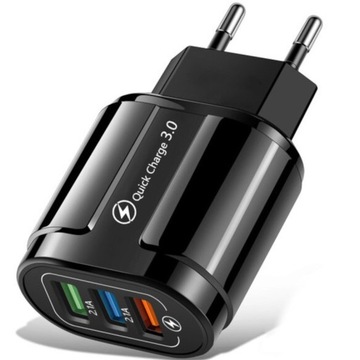 SZYBKA ŁADOWARKA DO TELEFONU KABLA 3 x USB SIECIOWA KABELKA DOBRA KABLI
