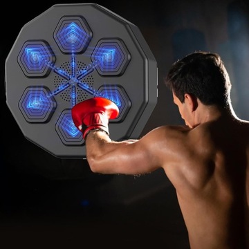 МУЗЫКАЛЬНЫЙ BLUETOOTH BOXER НА ТРЕНИРОВОЧНОЙ БОКСЕРСКОЙ СТЕНЕ + ПЕРЧАТКИ
