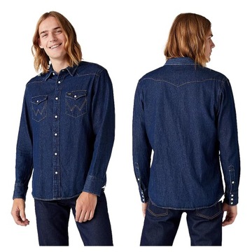 WRANGLER 27MW MĘSKA KOSZULA JEANSOWA JEANS L