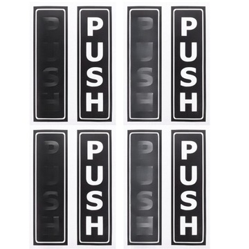 PUSH PULL DRZWI NAKLEJKI WINYLOWE NAKLEJKI