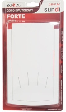 GONG DWUTONOWY FORTE 230V BIAŁY TYP: GNS-223-BIA