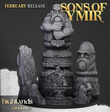 Ancient Dwarf Forge and Great Dwarf Runemaster Highlands Miniatures