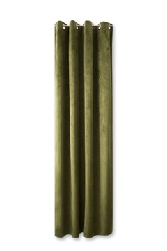ZASŁONA OLIWKOWA NA PRZELOTKACH 140x250CM