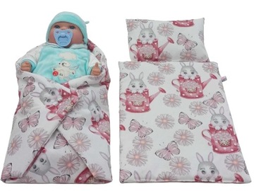 POŚCIEL + ROŻEK/BECIK DLA LALKI BOBAS, BABY BORN