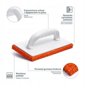 COMENSAL |Zestaw do gładzi PCV / szpachla 600 / kij , wałek, adapter , paca