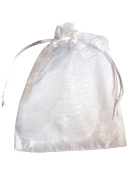 Сумочка-сумка из шифона и органзы СО-30-03 белая 10х15 см.