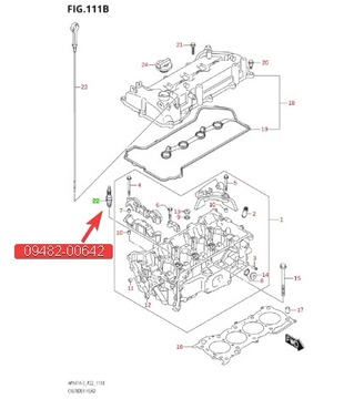 Świeca zapłonowa Suzuki OE 09482-00642-000