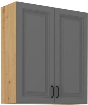 SZARY ARTISAN SZAFKA KUCHENNA GÓRNA 80X90 STILO