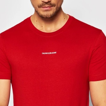 Calvin Klein t-shirt koszulka męska czerwona J30J318067-XCF M