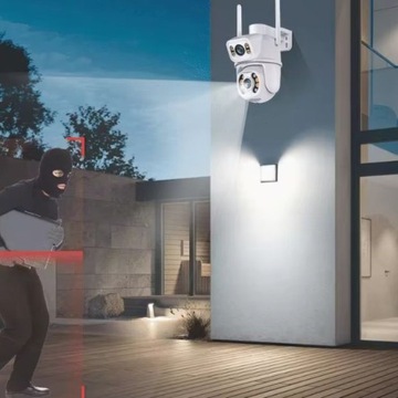 ВНЕШНЯЯ КАМЕРА 4K С ДВУМЯ ОБЪЕКТИВАМИ WIFI 8MPx/6 ПРИЛОЖЕНИЕ ДЛЯ ДВОЙНЫХ КАМЕР