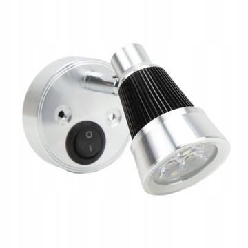 Lampka do czytania RV chromowany stop aluminium
