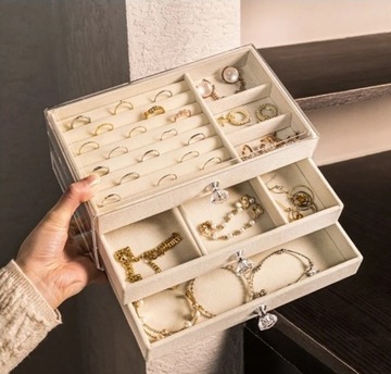 Szkatułka na biżuterię kuferek organizer pudełko PREZENT KOBIET MAMA box