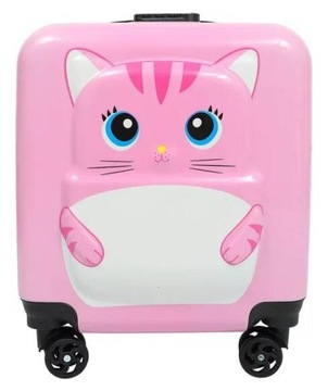 CAT KITTEN 3D ЧЕМОДАН ДЕТСКИЙ БАГАЖ КОМБИНИРОВАННЫЙ ДЛЯ ДЕТЕЙ 4 КОЛЕСА