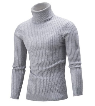 Elegancki Sweter golf męski zimowy wielokolorowy ROZ M-3XL