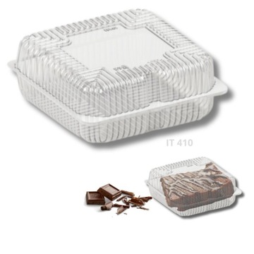 Opakowanie pojemnik na ciastka ciasto PET/ 2900 ml kwadratowy 50 szt