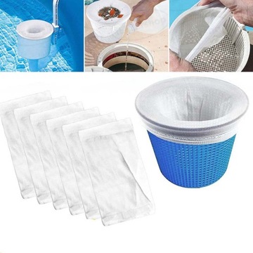сетчатые фильтр-мешки для скиммера бассейна, фильтр-носки 30 шт.