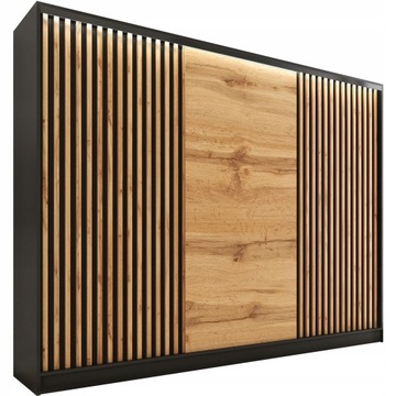 Szafa przesuwna z lamelami 250 cm LOFT wotan