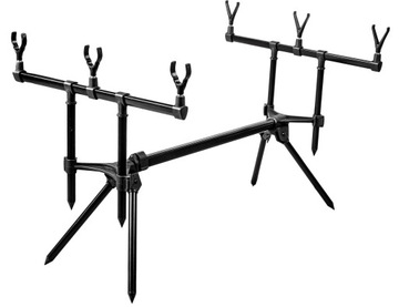 RODPOD STOJAK STANOWISKO KARPIOWE GRUNTOWE 3 WĘDKI CZARNE