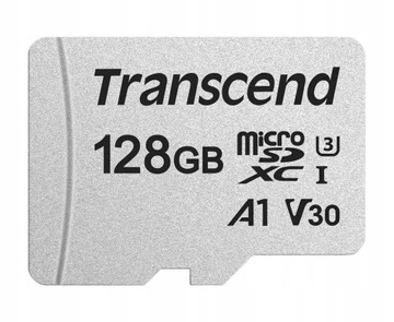 TRANSCEND 128 ГБ micro SD XC 300s UHS U3 95 МБ A1