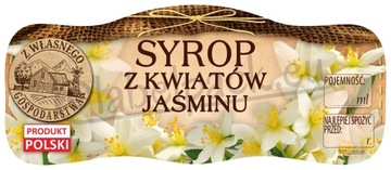 Etykiety na SYROP JAŚMINOWY, 210ml - 500ml 24szt