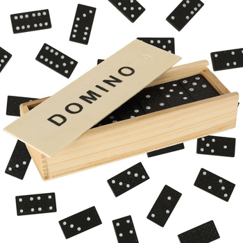 Domino Drewniane Klocki Gra Rodzinna Logiczna Dla Dzieci+Pudełko