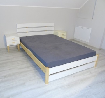 ŁÓŻKO Z DREWNA VENUS LKS1DWA KOLORY rozmiar 90x200