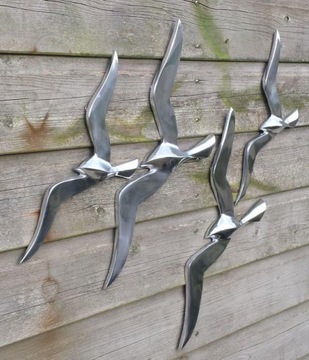 Металлическое настенное украшение, чайка, серебряный кулон