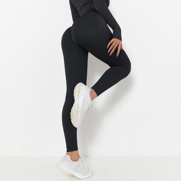 LEGGINSY sportowe LEGINSY PUSH UP MODELUJĄCE z marszczeniem WYSOKI STAN