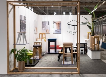 Деревянный табурет, табурет с обивкой, Stelmach Ergo, РАЗНЫЕ ЦВЕТА, лак