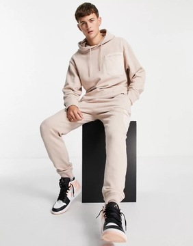 TOPMAN BLUZA MĘSKA BEŻOWA GŁADKA CASUAL M 1XBF