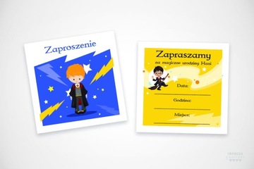 Harry Potter - zaproszenia personalizowane, 6 szt.