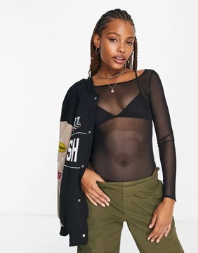 PULL&BEAR CZARNE SIATECZKOWE BODY M 1XBD