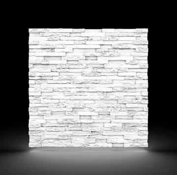 Стеновые панели из пенополистирола 3D белые 60x60 STONE