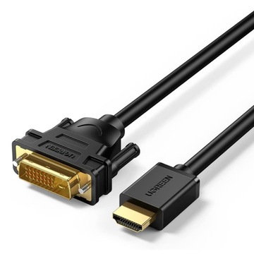 UGREEN KABEL PRZEWÓD PRZEJŚCIÓWKA HDMI - DVI DWUSTRONNY POZŁACANY 3m 300cm